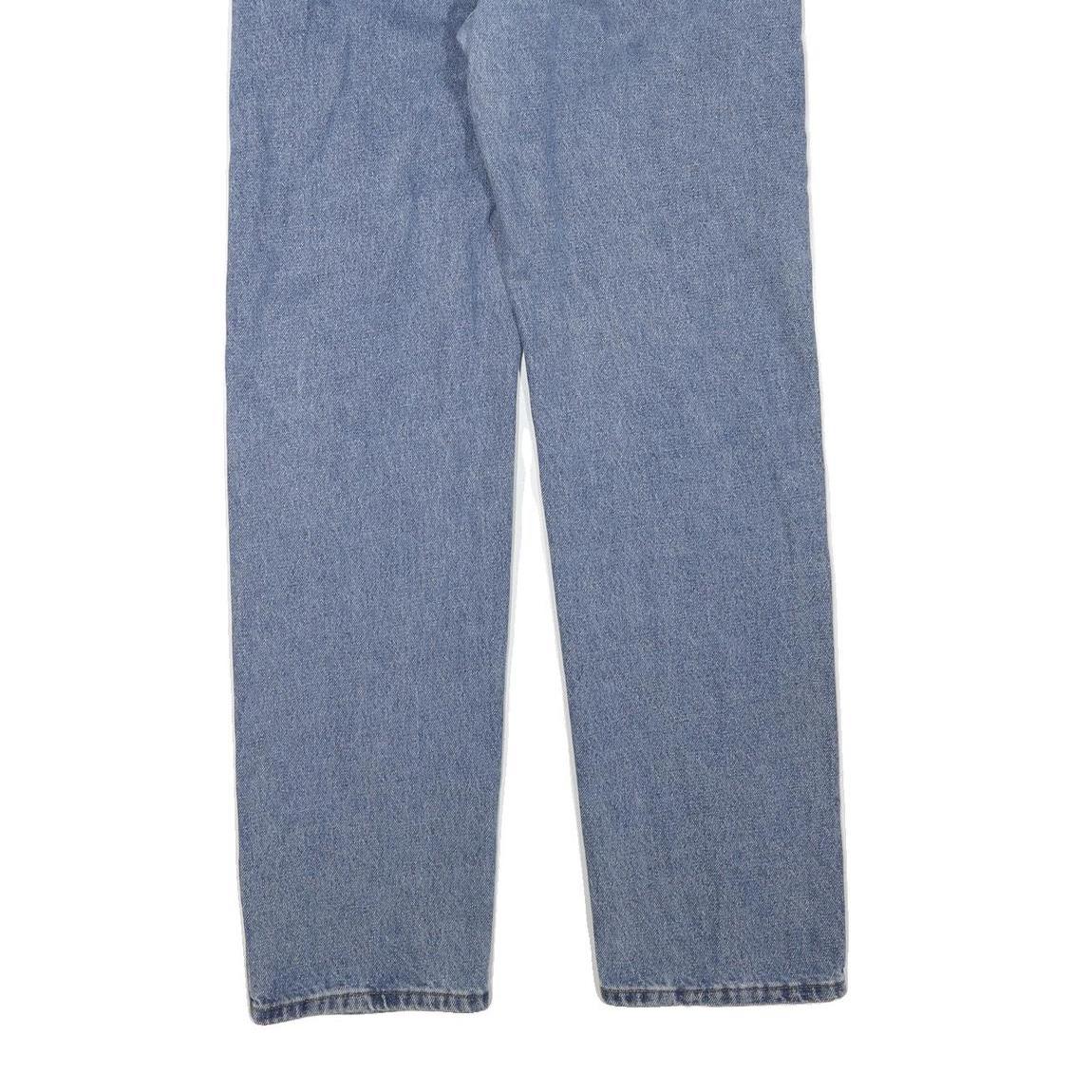 DICKIES Mens Jeans Blue Regular Straight Denim Medium W32 L32 Workwear Zip