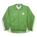 LE COQ SPORTIF Mens Green Nylon Zip Jacket XL Plain Lightweight Sportswear