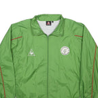 LE COQ SPORTIF Mens Green Nylon Zip Jacket XL Plain Lightweight Sportswear