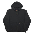 DICKIES Mens Black Poly Blend Hoodie Jacket XL Zip Plain Workwear Casual