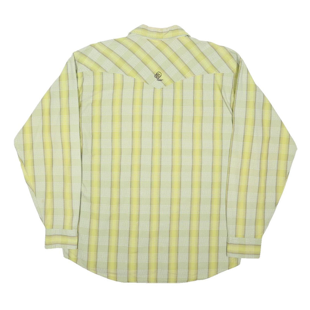 PATAGONIA Mens Yellow Check Shirt L Cotton Blend Casual Button-Up Long Sleeve