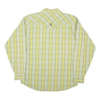 PATAGONIA Mens Yellow Check Shirt L Cotton Blend Casual Button-Up Long Sleeve