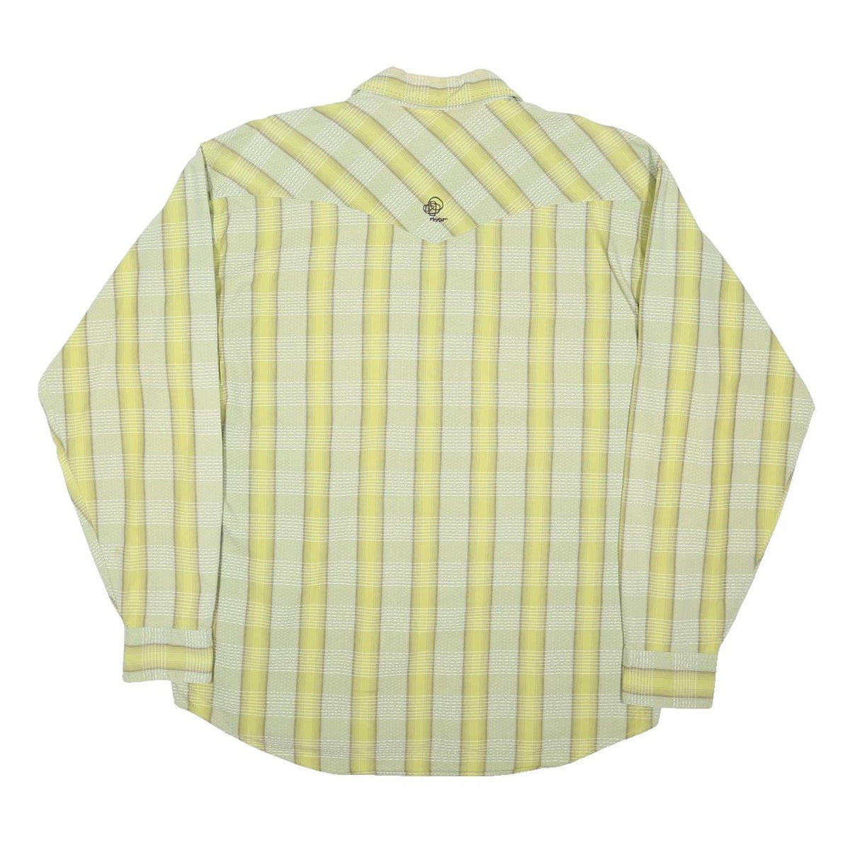 PATAGONIA Mens Yellow Check Shirt L Cotton Blend Casual Button-Up Long Sleeve