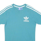 ADIDAS ORIGINALS Mens Blue T-Shirt S Short Sleeve Crew Neck Cotton Blend