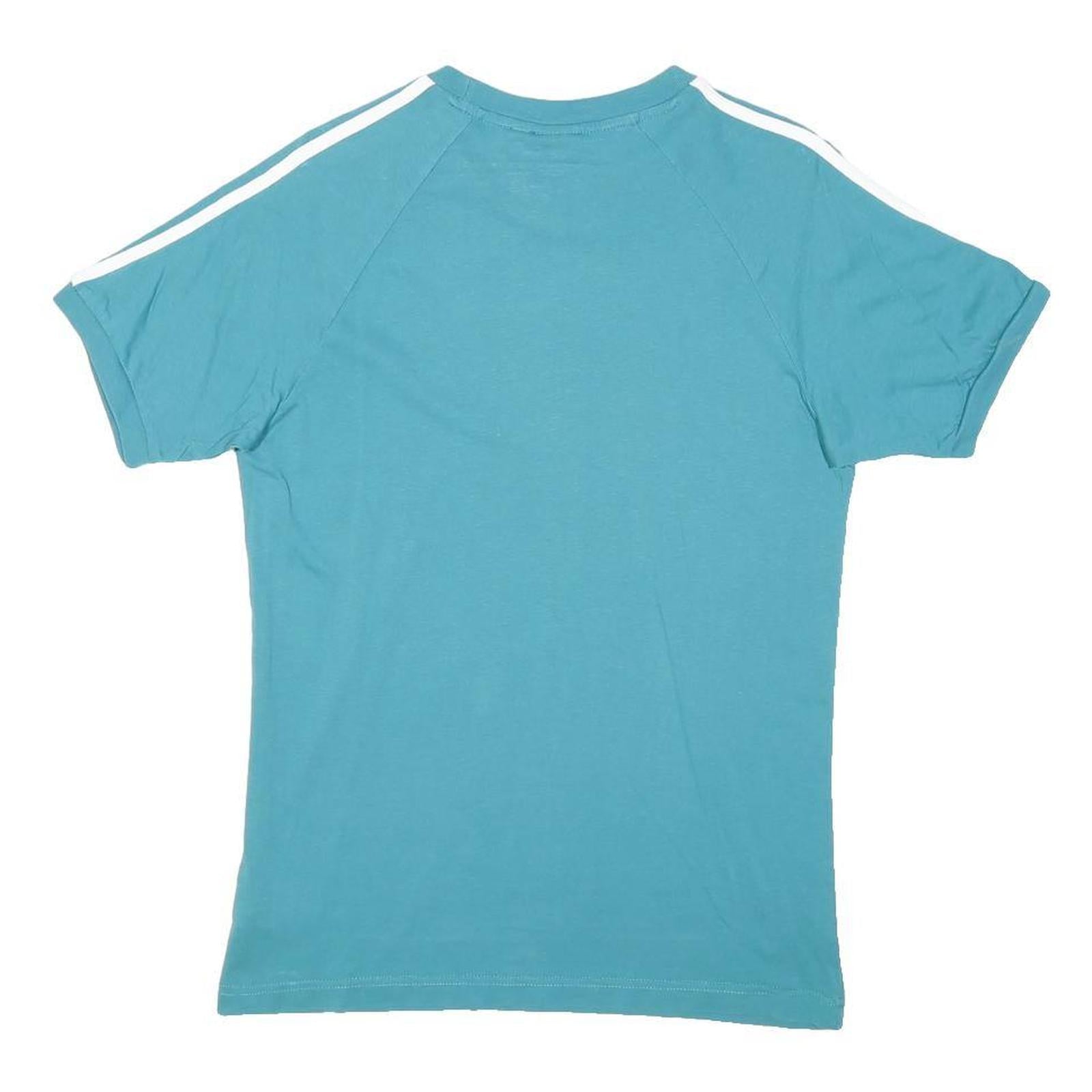 ADIDAS ORIGINALS Mens Blue T-Shirt S Short Sleeve Crew Neck Cotton Blend