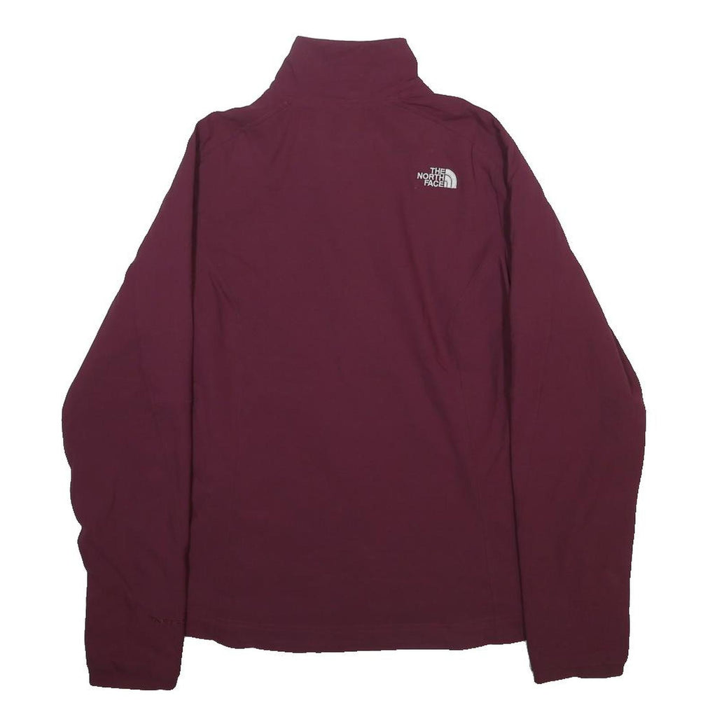 THE NORTH FACE Womens Maroon & Pink Zip Jacket L Polyester Blend Outdoor