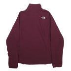 THE NORTH FACE Womens Maroon & Pink Zip Jacket L Polyester Blend Outdoor