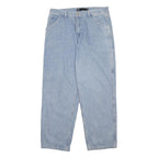 VISHOW Womens Blue Relaxed Straight Denim Cotton Blend Light W34 L29 Workwear
