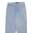 VISHOW Womens Blue Relaxed Straight Denim Cotton Blend Light W34 L29 Workwear