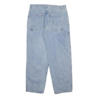 VISHOW Womens Blue Relaxed Straight Denim Cotton Blend Light W34 L29 Workwear