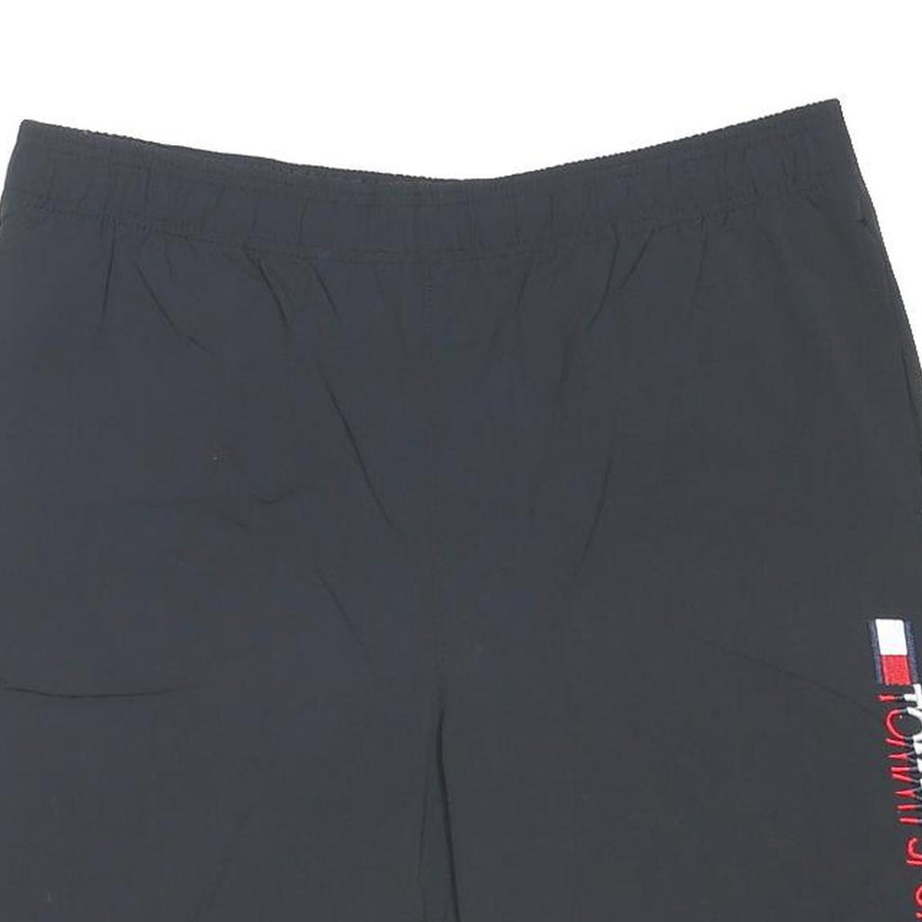 TOMMY HILFIGER Mens Black Casual Shorts XL W36 Tommy Sport Logo Athletic