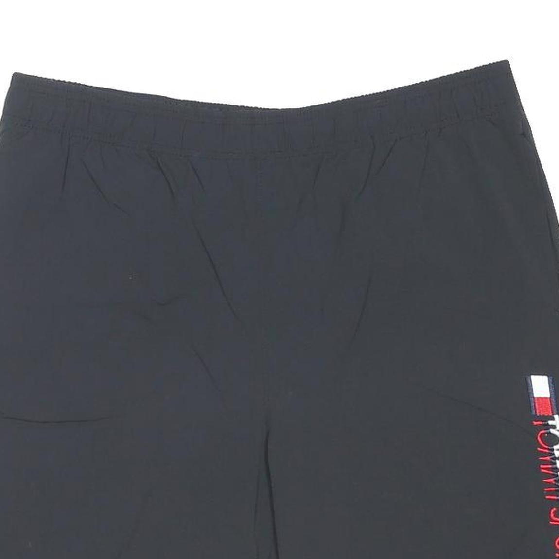 TOMMY HILFIGER Mens Black Casual Shorts XL W36 Tommy Sport Logo Athletic