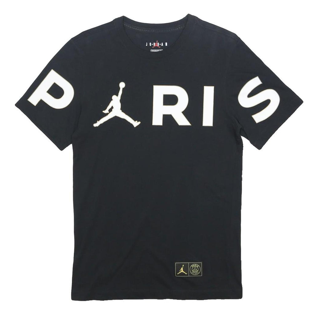 AIR JORDAN Mens Black XS Graphic T-Shirt Short Sleeve Crew Neck Cotton