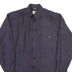 GOODMAN Mens Shirt Blue Spotted Long Sleeve S