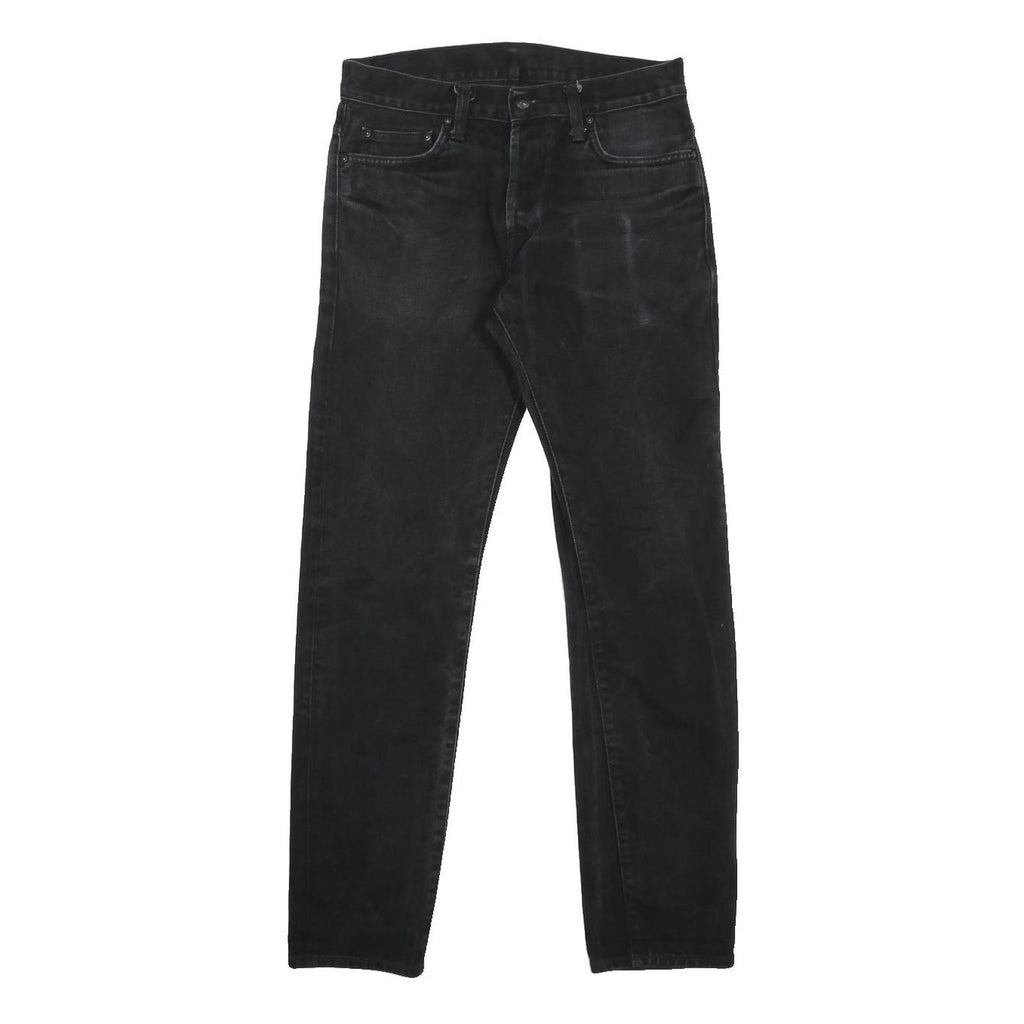 CARHARTT Mens Jeans Black Slim Skinny Denim Raw W29 L32 Casual Lightweight