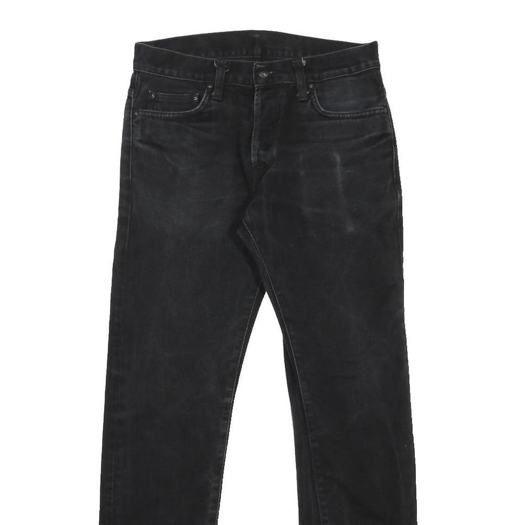 CARHARTT Mens Jeans Black Slim Skinny Denim Raw W29 L32 Casual Lightweight