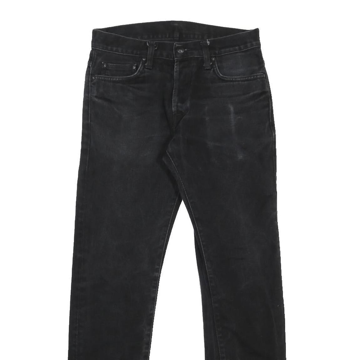 CARHARTT Mens Jeans Black Slim Skinny Denim Raw W29 L32 Casual Lightweight
