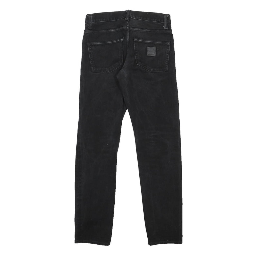 CARHARTT Mens Jeans Black Slim Skinny Denim Raw W29 L32 Casual Lightweight