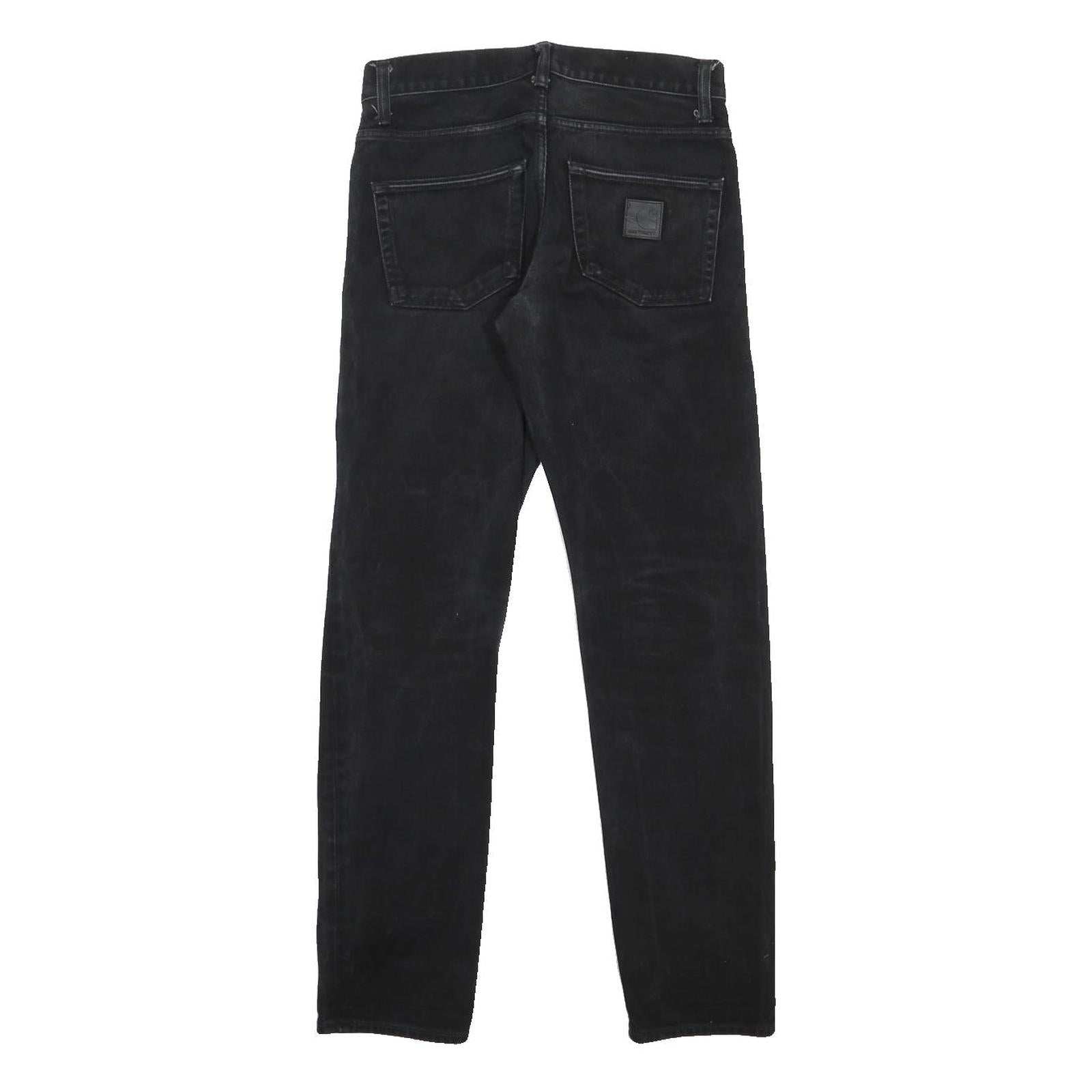 CARHARTT Mens Jeans Black Slim Skinny Denim Raw W29 L32 Casual Lightweight