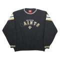 NFL Mens Black & Gold New Orleans Saints Crew Neck XL Cotton Blend Pullover