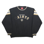 NFL Mens Black & Gold New Orleans Saints Crew Neck XL Cotton Blend Pullover
