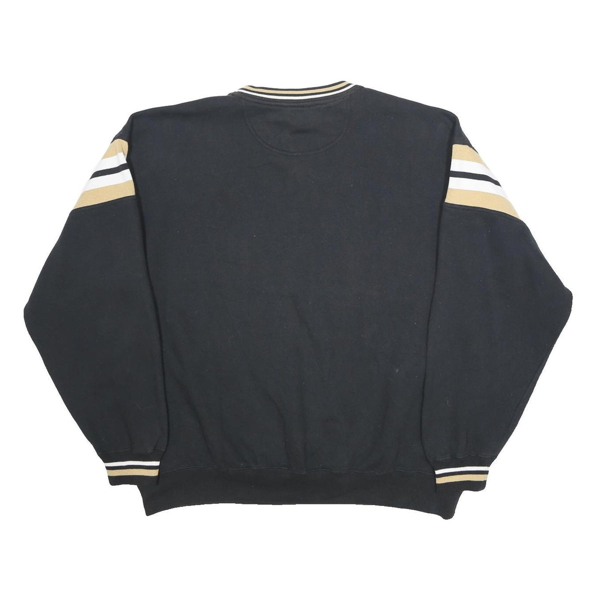 NFL Mens Black & Gold New Orleans Saints Crew Neck XL Cotton Blend Pullover