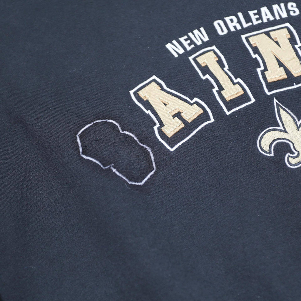 NFL Mens Black & Gold New Orleans Saints Crew Neck XL Cotton Blend Pullover