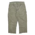 CARHARTT Mens Relaxed Green Cotton Blend Denim W30 L21 Workwear Carpenter Jeans