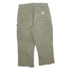 CARHARTT Mens Relaxed Green Cotton Blend Denim W30 L21 Workwear Carpenter Jeans