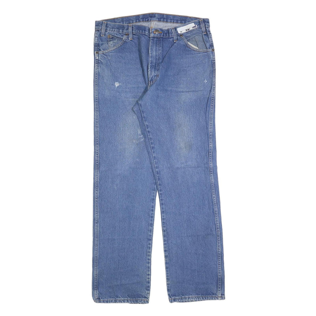 DICKIES Mens Relaxed Blue Denim Jeans W38 L34 Zip Casual Workwear