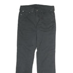 LEVI'S Mens Cotton Black Regular Straight Trousers W32 L32 Classic Zip Pockets