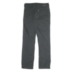 LEVI'S Mens Cotton Black Regular Straight Trousers W32 L32 Classic Zip Pockets