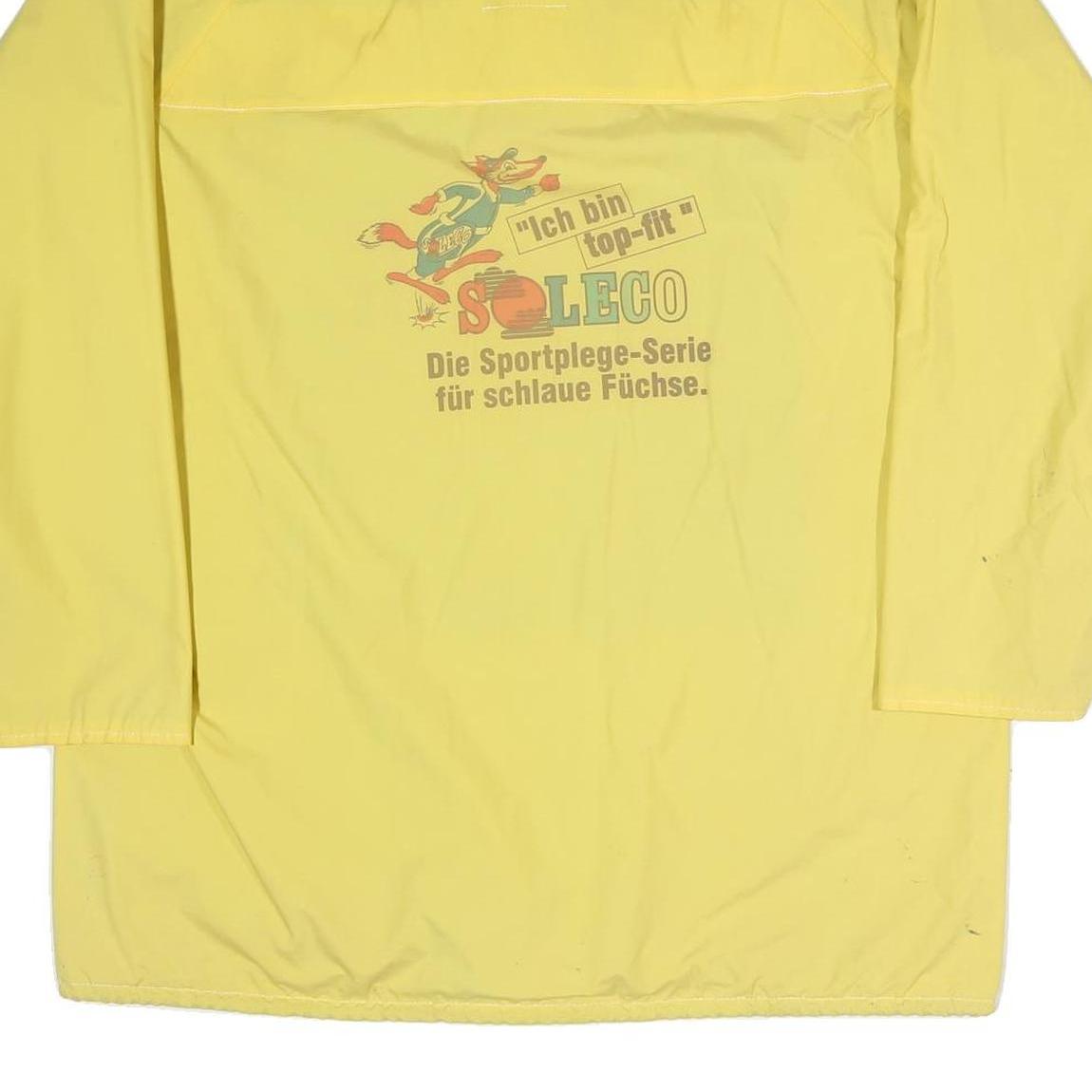 SOLECO Mens Yellow Jacket L Polyester Blend Plain Zip Lightweight Casual