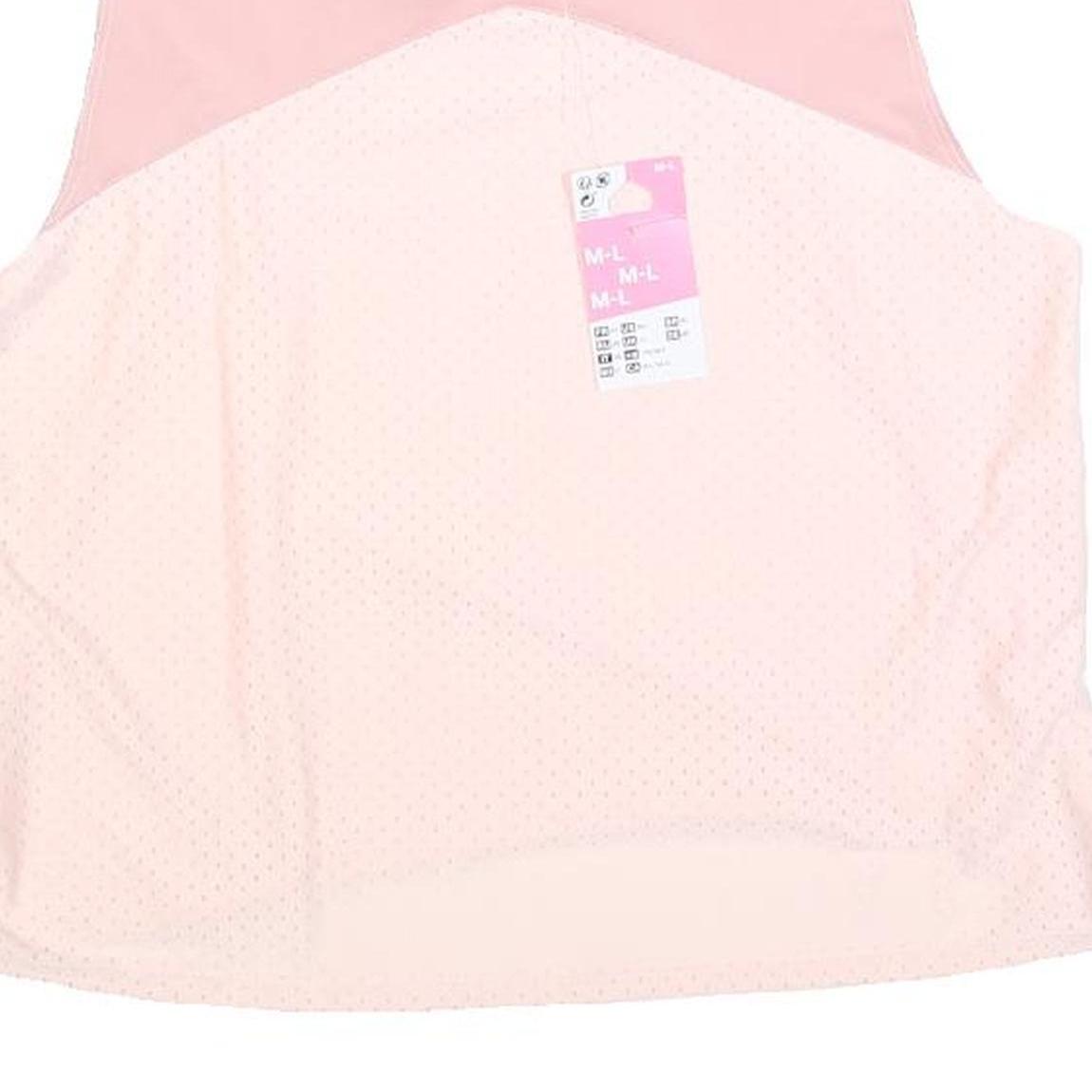 DOMYOS Womens Pink & Light Pink Sporty Sleeveless Round Neck T-Shirt M