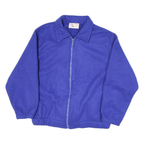 HABAND Womens Blue Fleece Jacket L Polyester Blend Zip Closure Elastic Hem