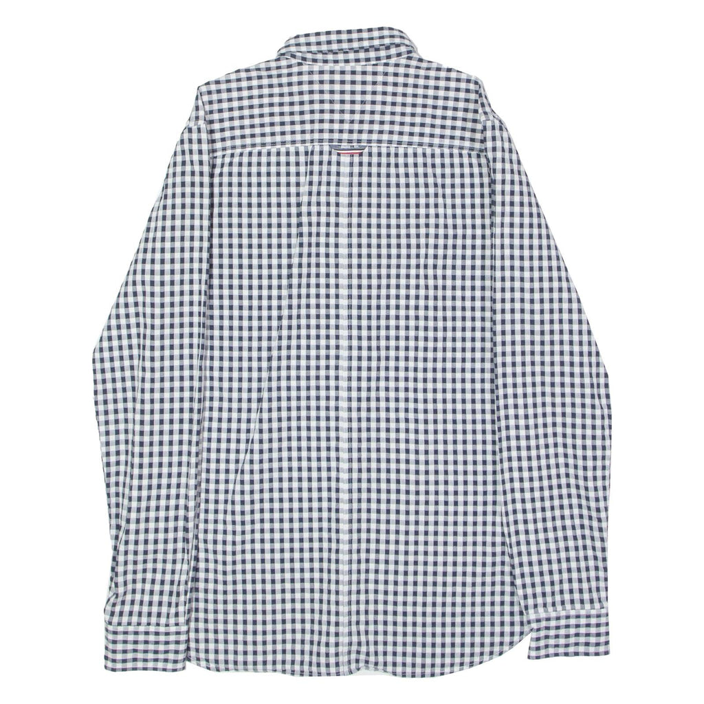 TOMMY HILFIGER Slim Fit Mens Shirt Black Gingham Long Sleeve M