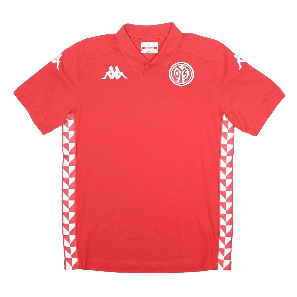 KAPPA Mens Red Short Sleeve Plain M Cotton Blend Polo Shirt Casual