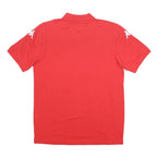 KAPPA Mens Red Short Sleeve Plain M Cotton Blend Polo Shirt Casual