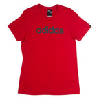 ADIDAS Mens T-Shirt Red Crew Neck S