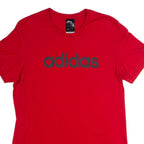 ADIDAS Mens T-Shirt Red Crew Neck S