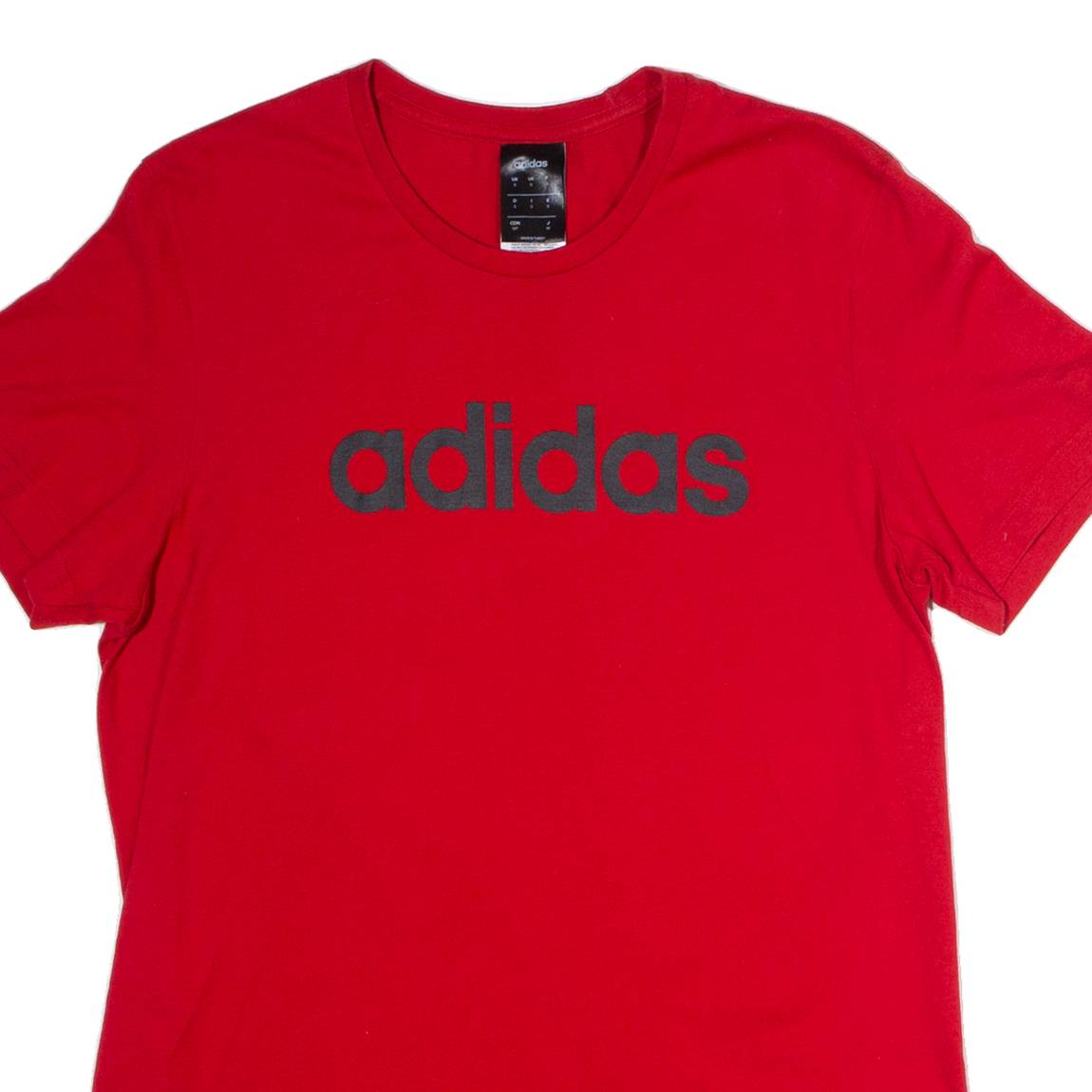 ADIDAS Mens T-Shirt Red Crew Neck S