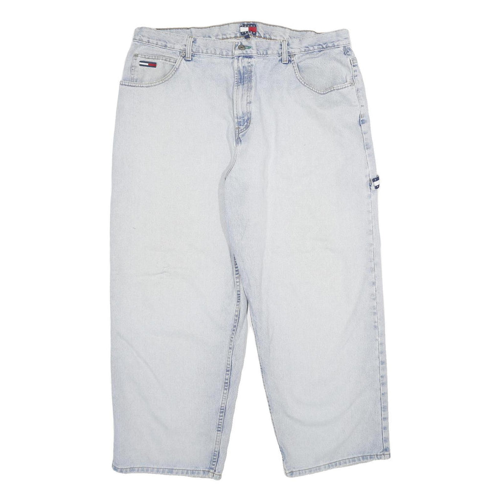 TOMMY JEANS Mens Jeans Light Blue Loose Straight Denim W40 L30 Casual Retro