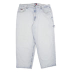 TOMMY JEANS Mens Jeans Light Blue Loose Straight Denim W40 L30 Casual Retro