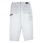 TOMMY JEANS Mens Jeans Light Blue Loose Straight Denim W40 L30 Casual Retro