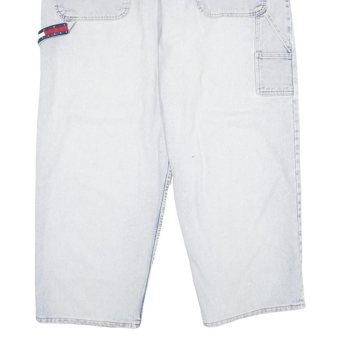 TOMMY JEANS Mens Jeans Light Blue Loose Straight Denim W40 L30 Casual Retro