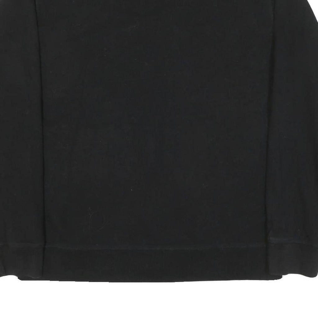 WILSON Mens Black Cotton Blend Bomber Jacket L Zip Plain Sports Casual