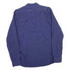 U.S. POLO ASSN Mens Blue Slim Fit Shirt L Cotton Blend Button Down Collar Long