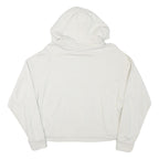 PUMA Womens White Forever Hoodie M Cotton Blend Casual Pullover Sweatshirt