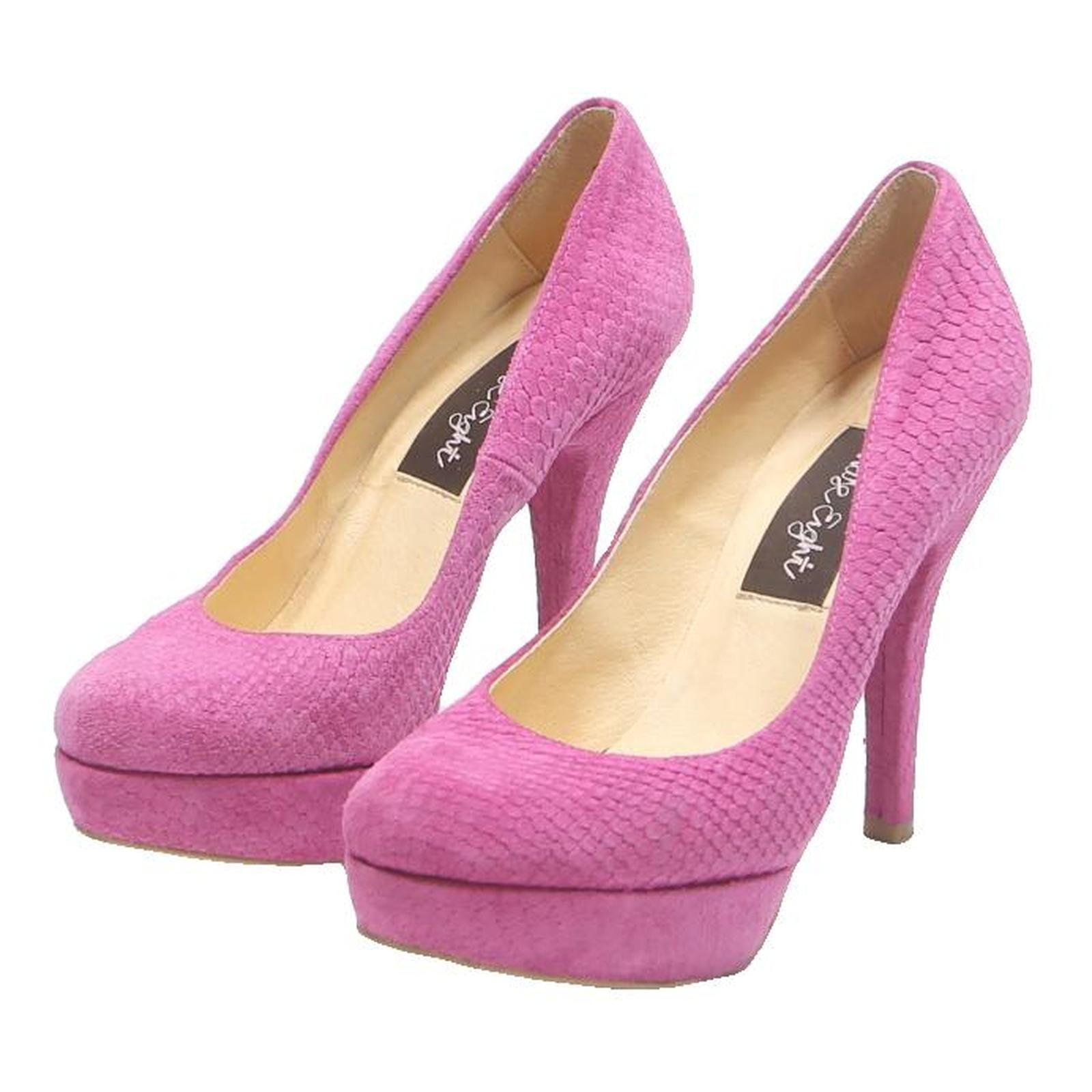 PHASE EIGHT Womens Pink High Heel Platform Courts UK 4 Stylish Elegant