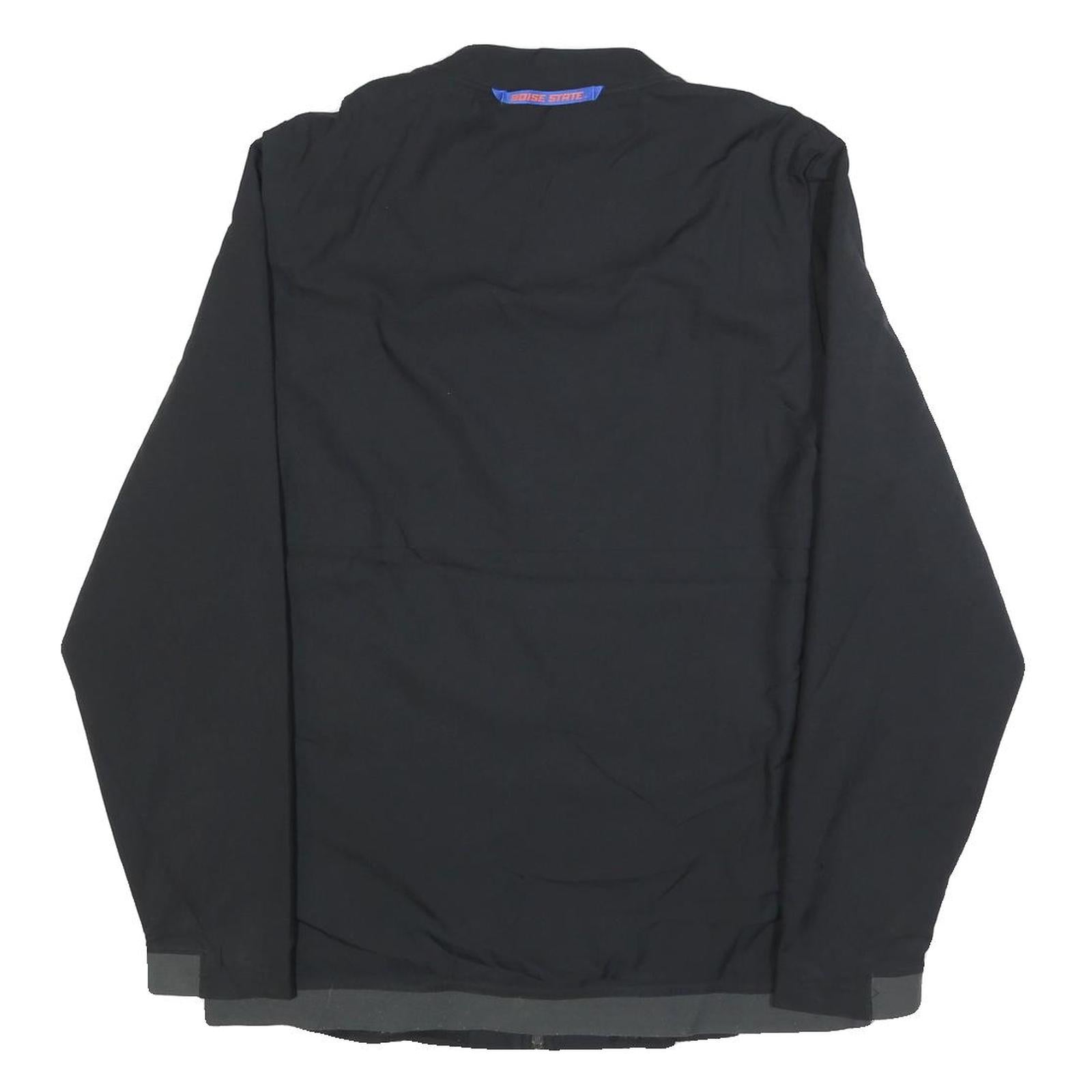 NIKE Mens Black Orange Sports Swoosh Zip Jacket M Polyester Blend Plain